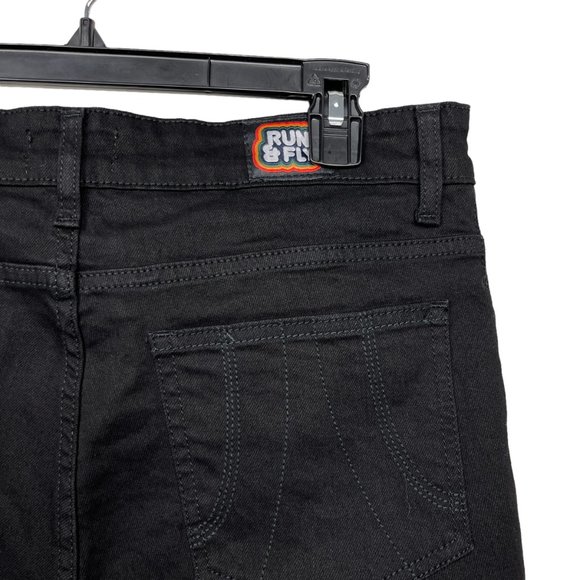 Run & Fly Rock N Roll Bell Bottom Flare Jeans Black Stretch Men's 32L 60s 70s - Picture 7 of 8